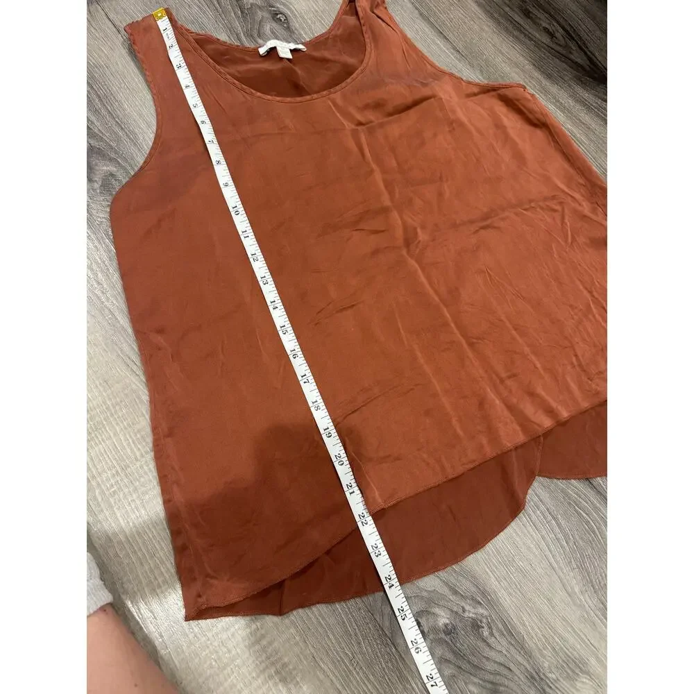 Lunya Washable Silk Tulip Back Pajama Set Size Medium EUC Brown - Picture 5 of 10